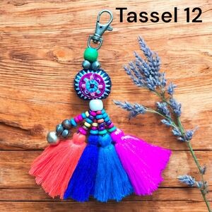 Vibrant Multicolor Tassel Keychain